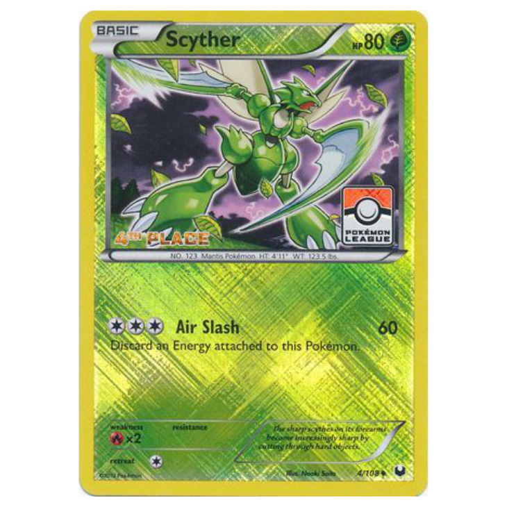 Scyther *2ND/3RD/4TH PLACE STAMP* - League Promo - Holo