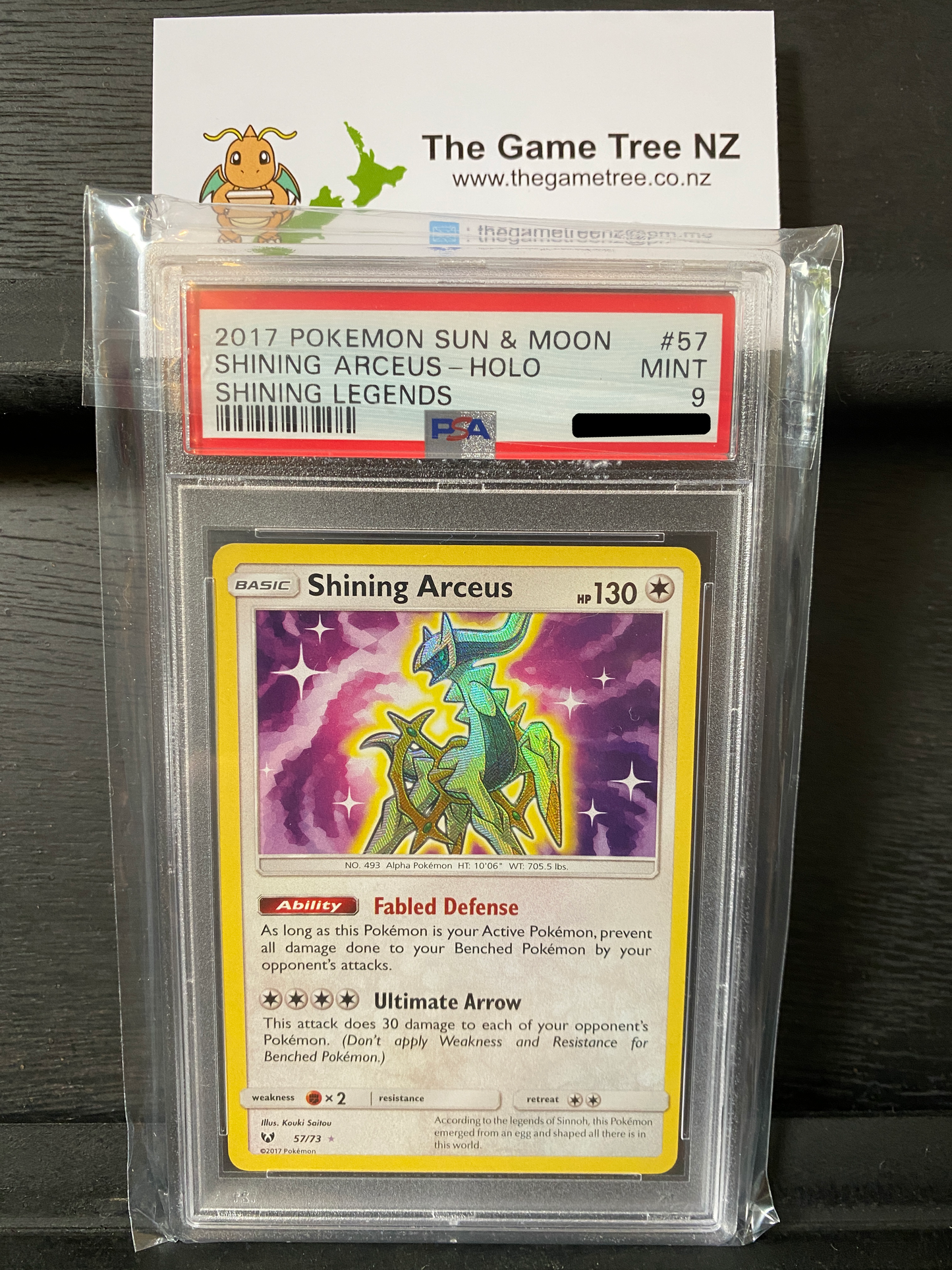 PSA 9 MINT Shining Arceus - Shining Legends Holo 57/73