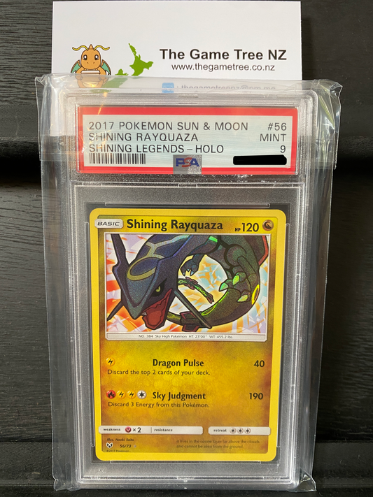 PSA 9 MINT Shining Rayquaza - Shining Legends Holo 56/73