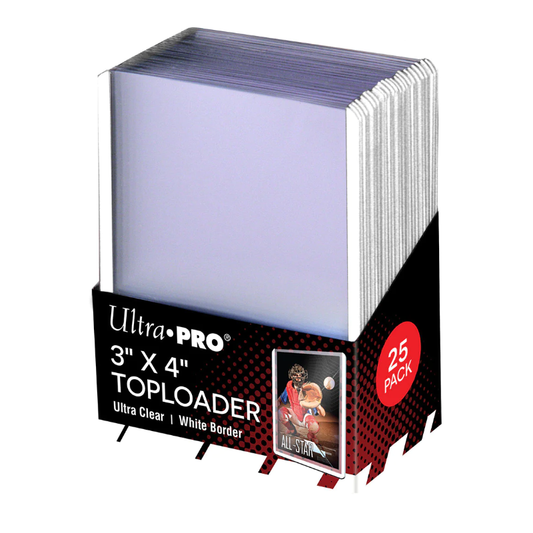 Ultra Pro - White Border Toploaders 3" x 4" Standard Size 25ct