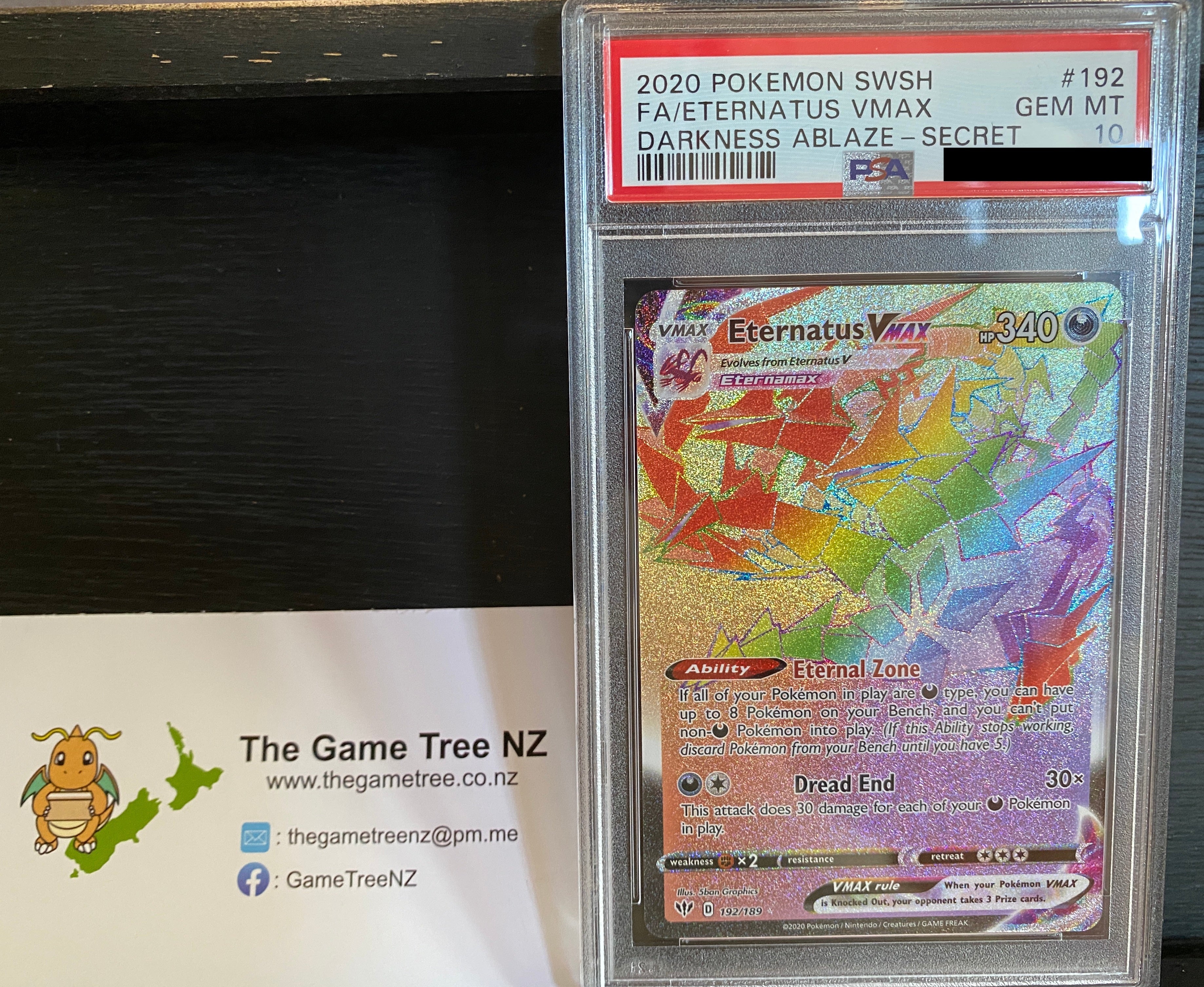 PSA 10 GEM MT Eternatus Rainbow - Darkness Ablaze 192/189 Secret – The Game  Tree NZ