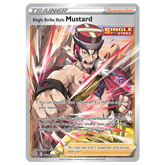 Single Strike Style Mustard - Brilliant Stars - TG28/TG30 - Holo Ultra Rare Trainer Gallery